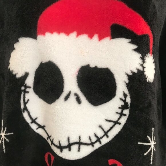 Disney Nightmare Before Christmas Fleece Pajama PJ Top Large Jack Skellington - Picture 3 of 9